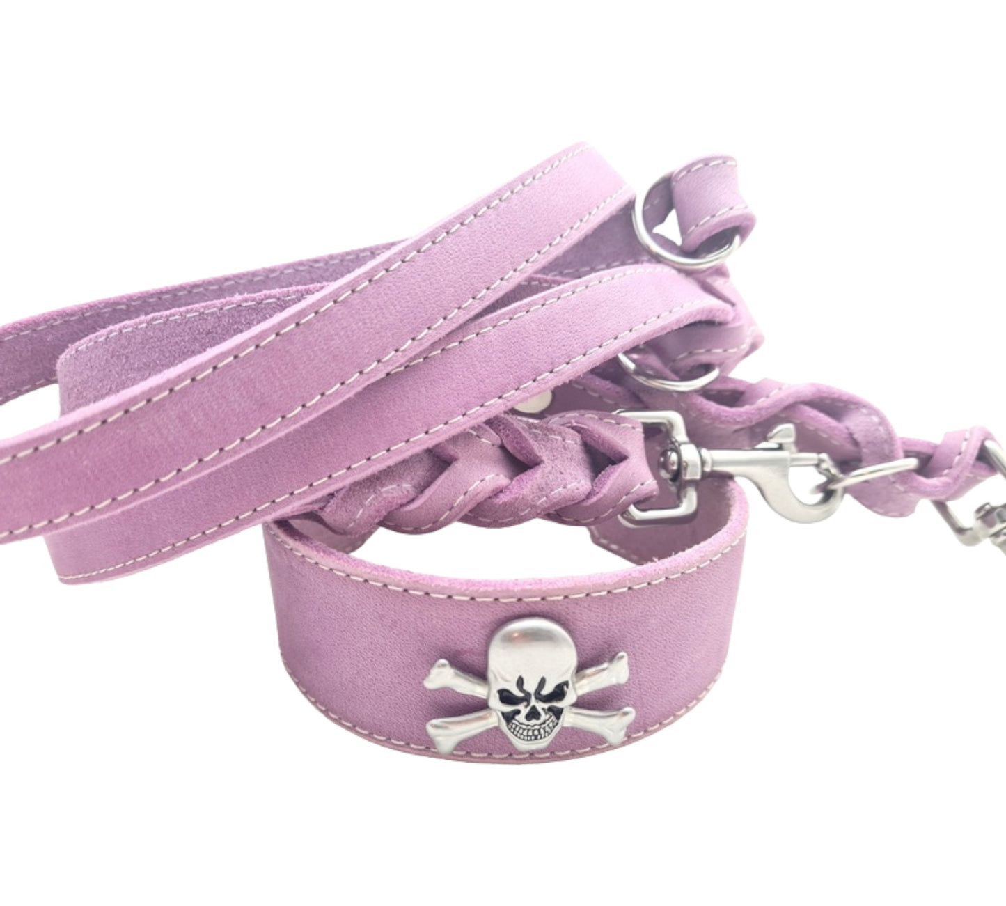 High-quality fat leather leashes, 3-way adjustable
