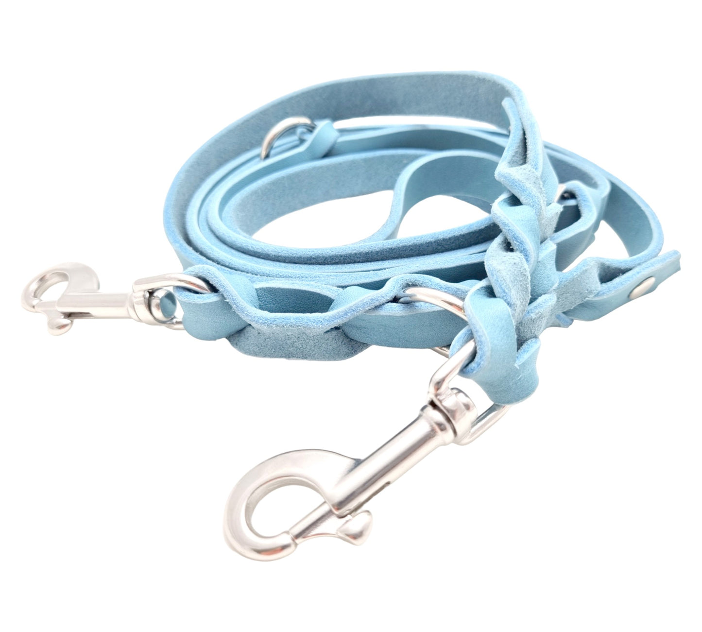 High-quality fat leather leashes, 3-way adjustable