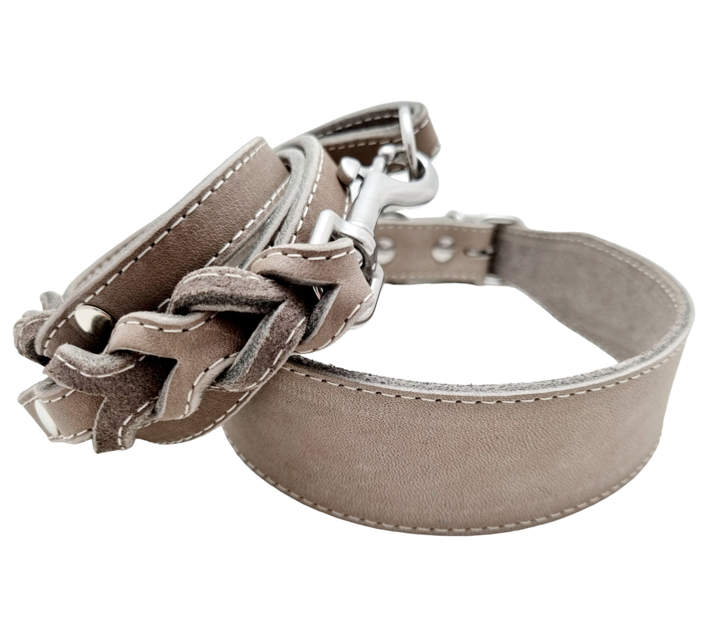 Hochwertige Fettleder-Leinen mit Handschlaufe
