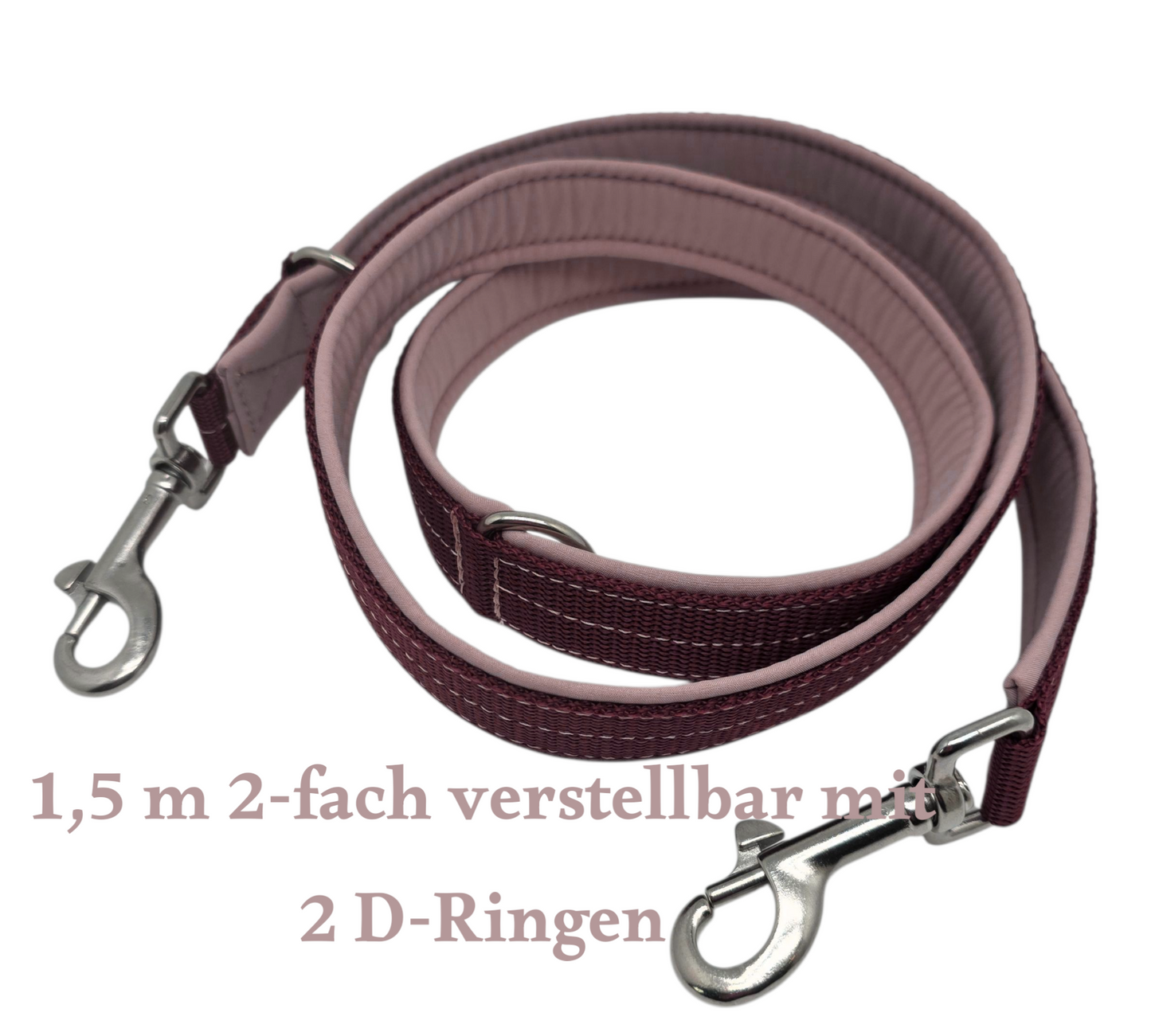 Leine Gurtband mit Softshell unterlegt