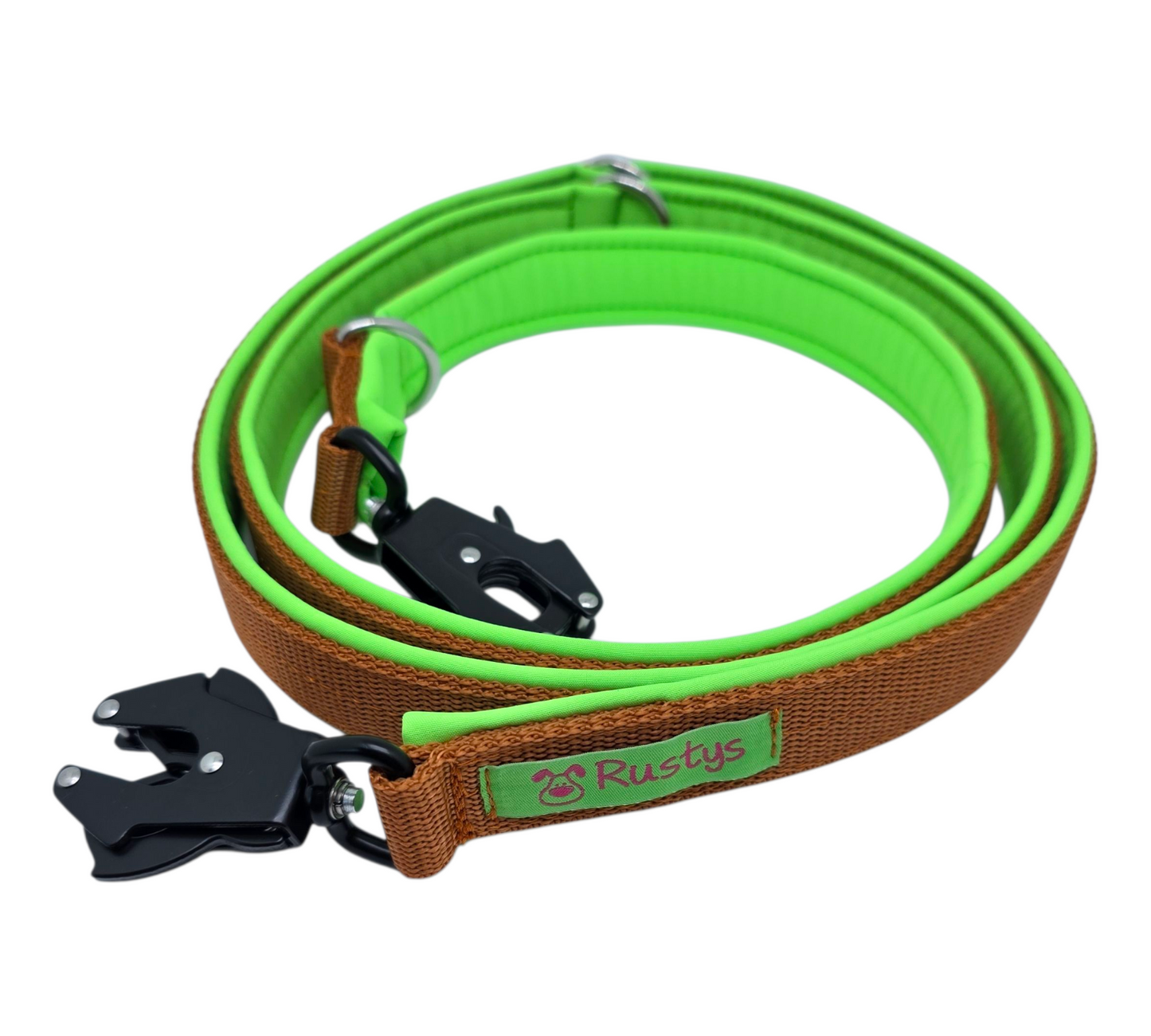 Leine Gurtband mit Softshell unterlegt