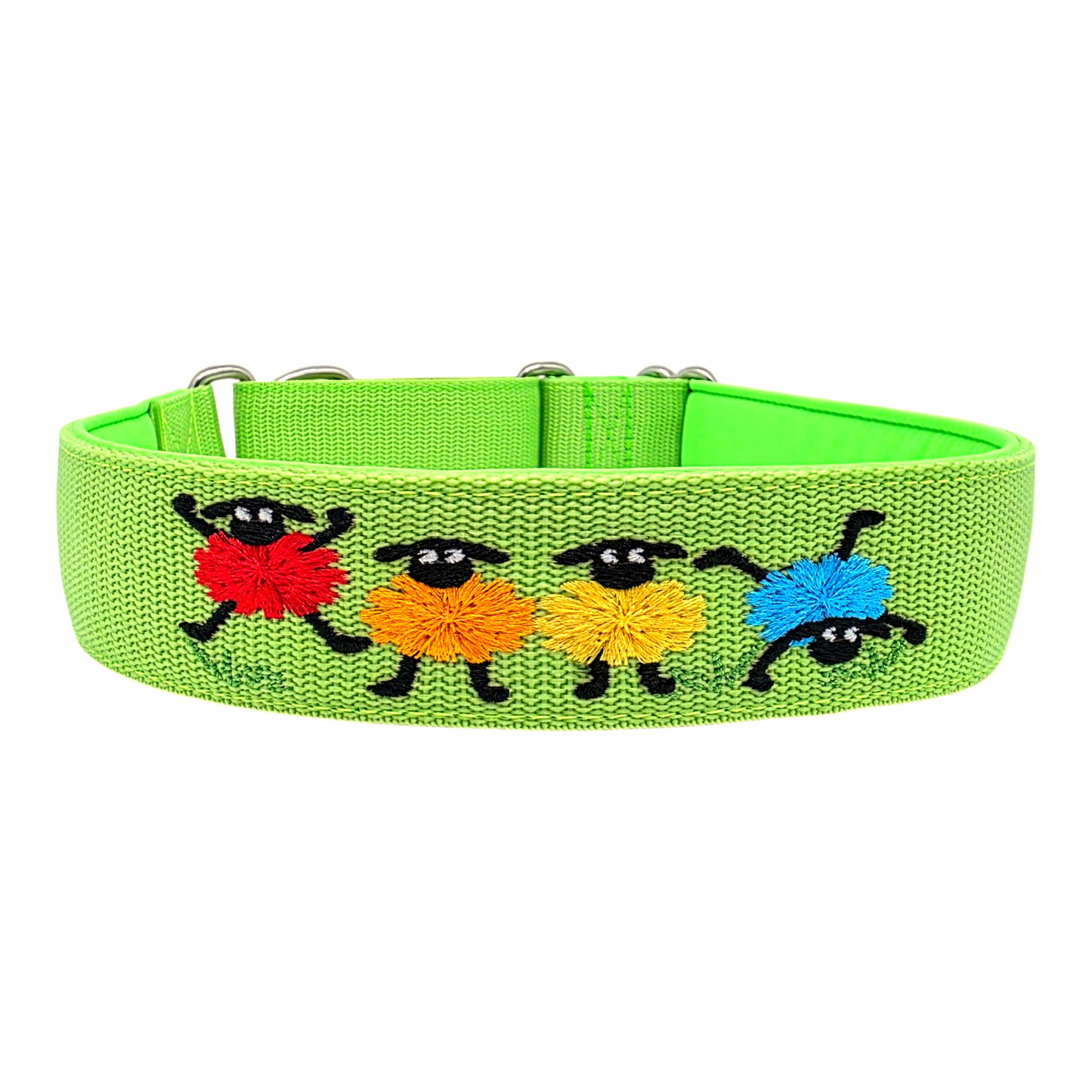 Gurthalsband mit lustigen Schafen Zugstopp / Martingale