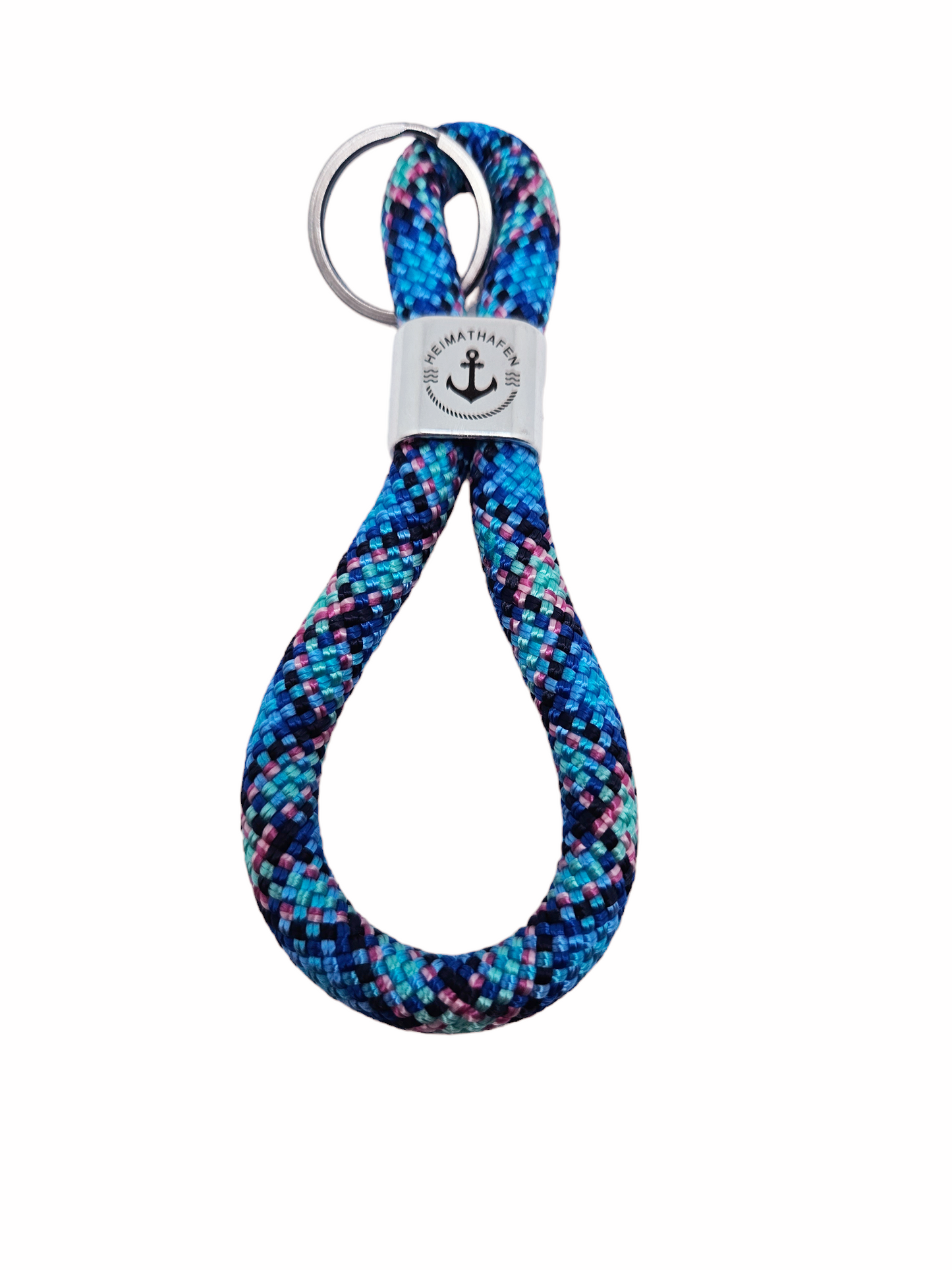 Keyring made of sailing rope "Home Port"