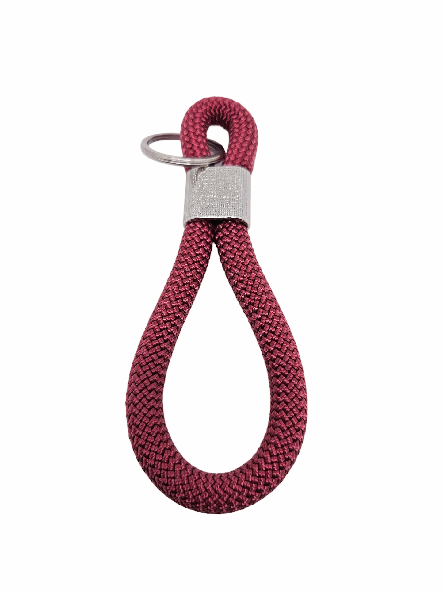 Keyring made of sail rope "Silver with structure"