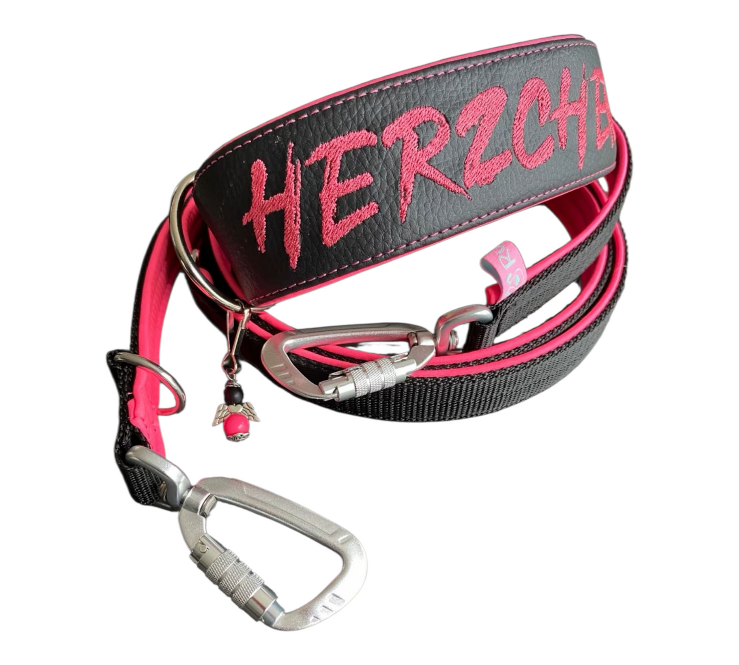 Leine Gurtband mit Softshell unterlegt