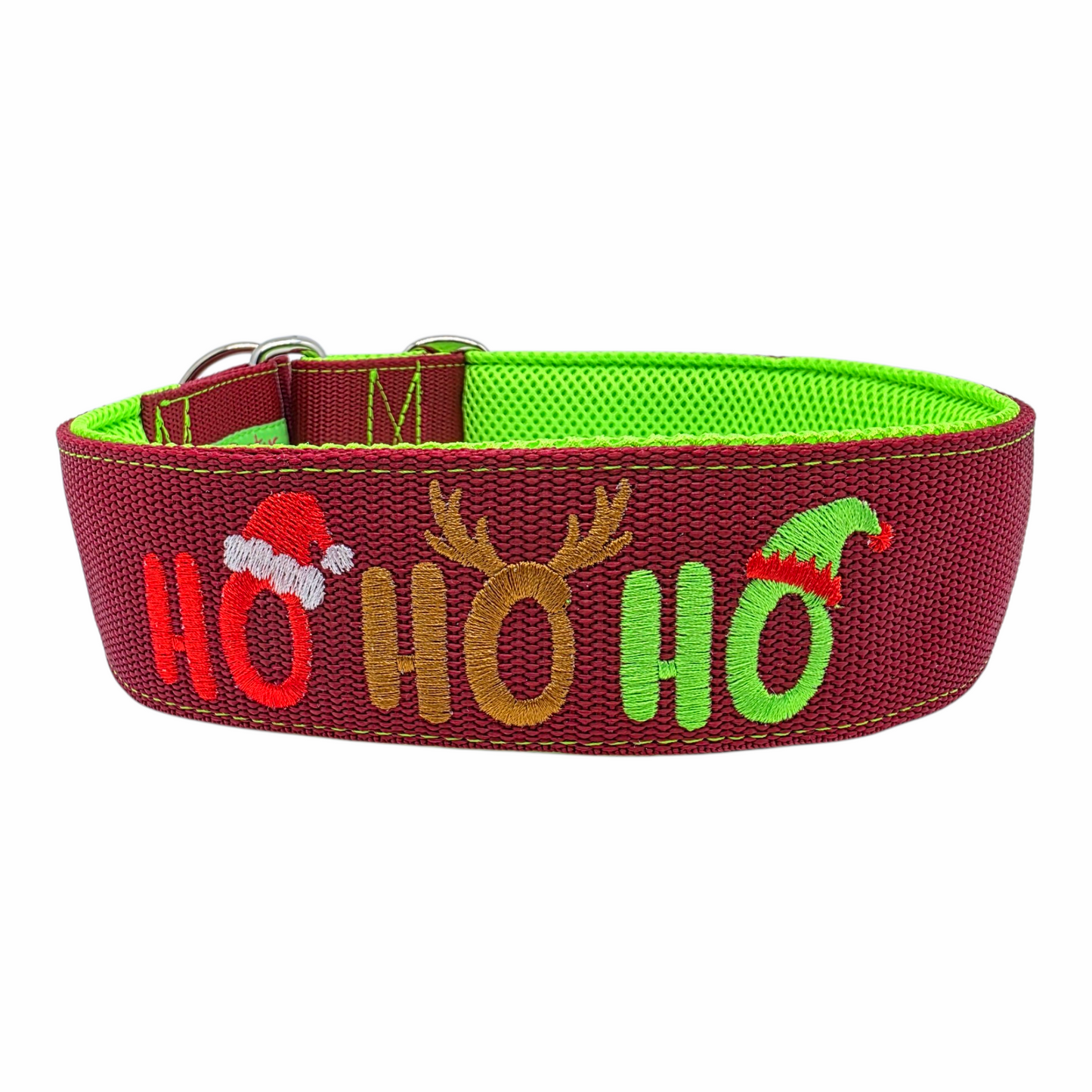 Sale Ho Ho Ho Gurthalsband gepolstert, Zugstopp, 5cm, Halsumfang ca. 50cm bis 56cm / Kopfumfang max. 59cm