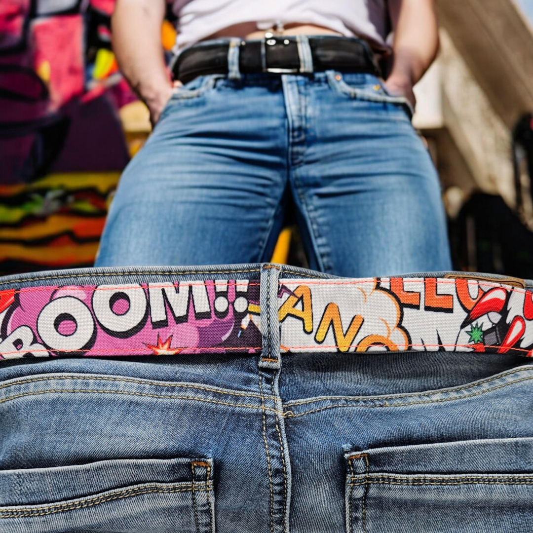 Stylish belt made of outdoor fabric