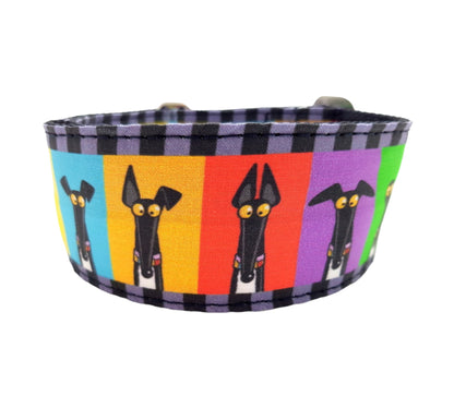 Bunte Windhundköpfe