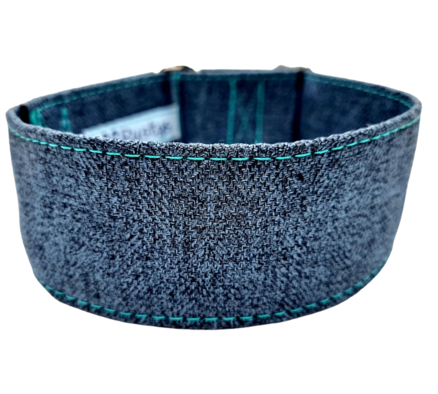 Jaquard Fischgrät blau