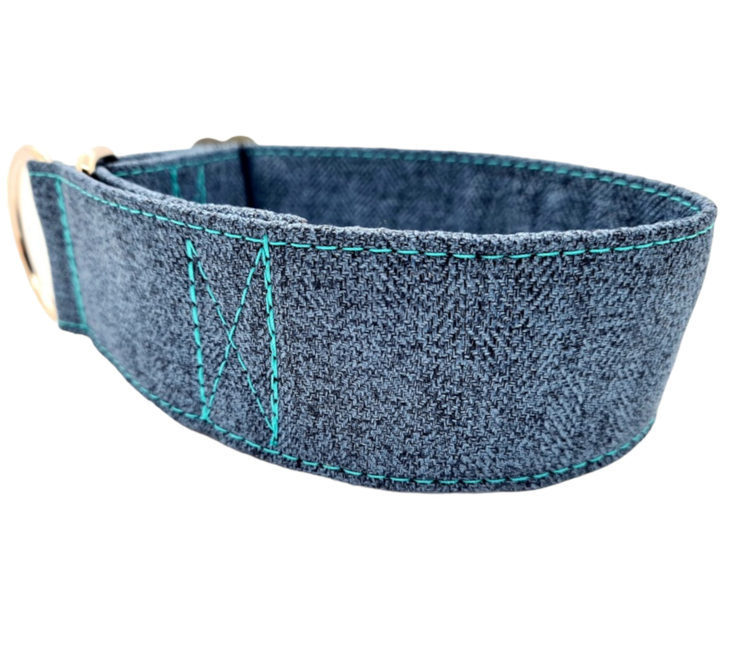 Jaquard Fischgrät blau