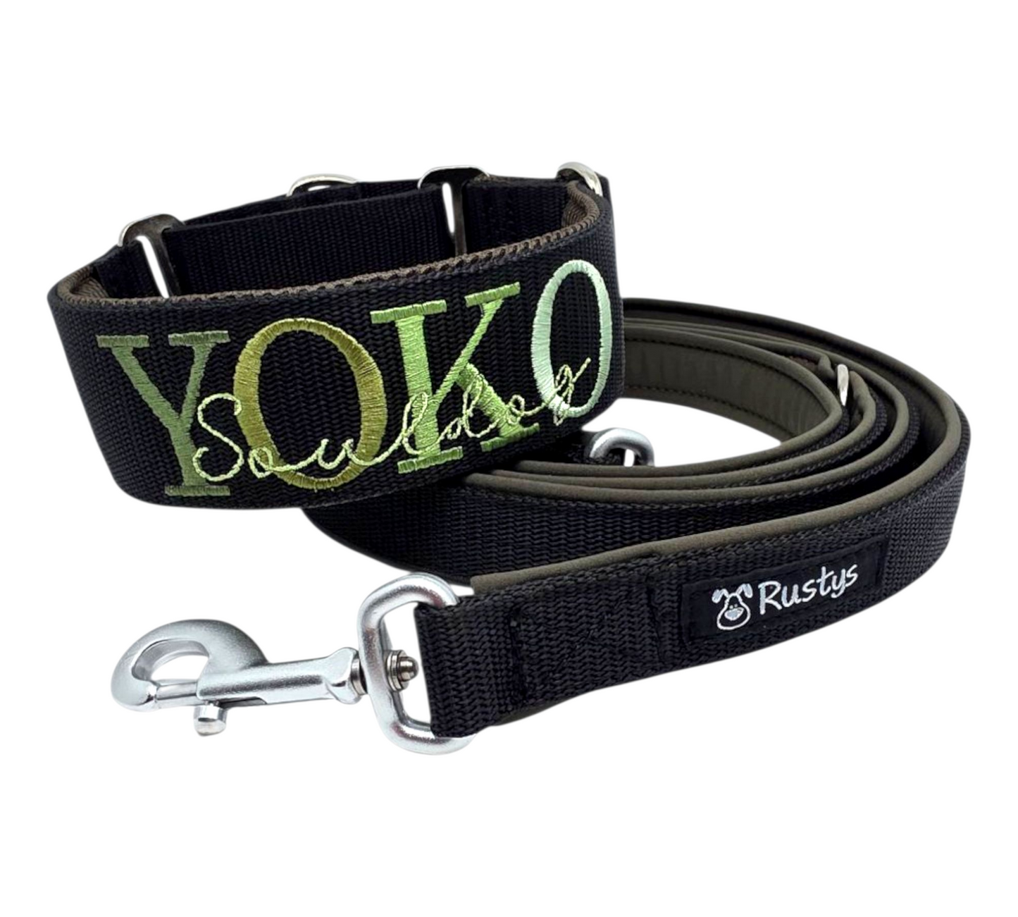 Leine Gurtband mit Softshell unterlegt