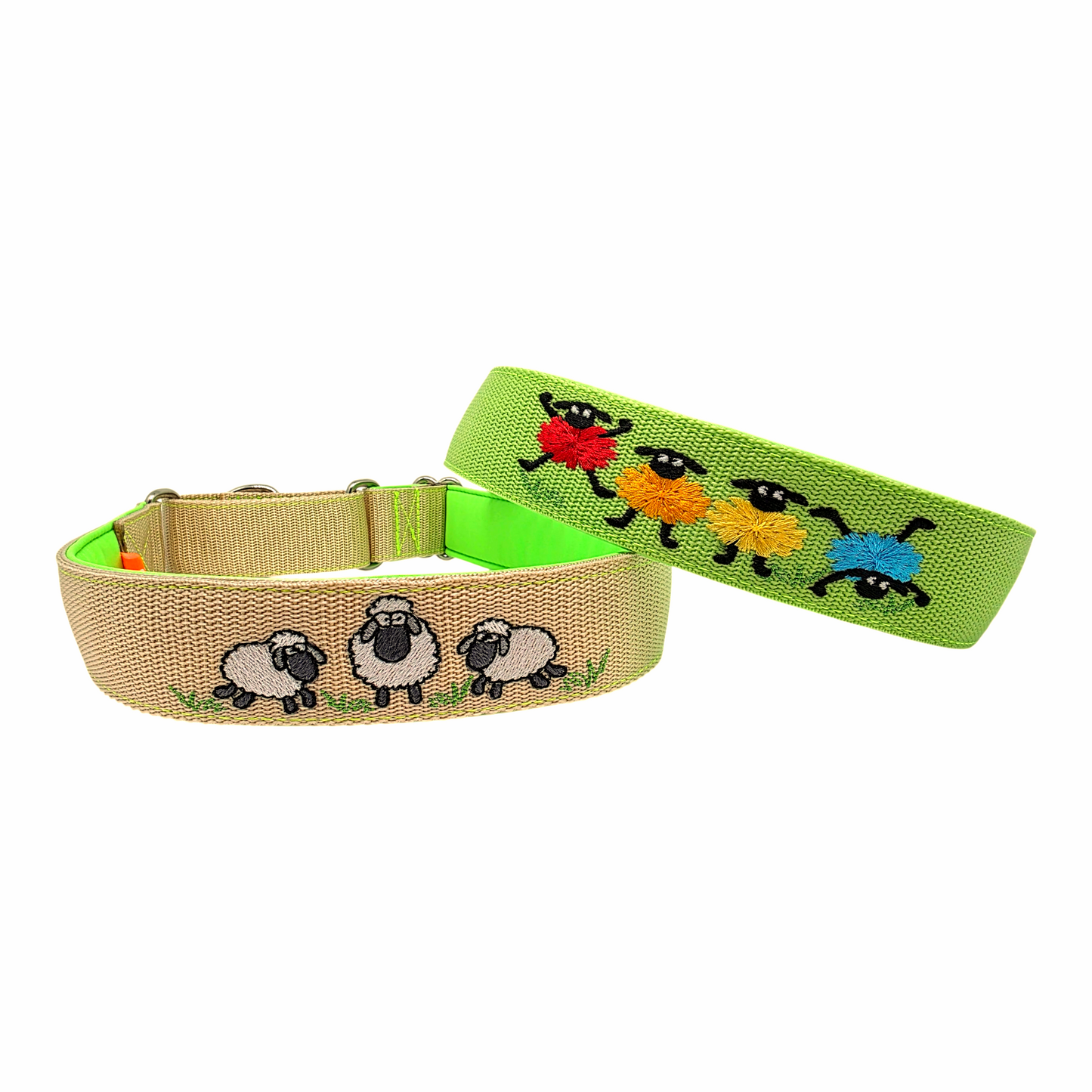 Click closure collars made of webbing