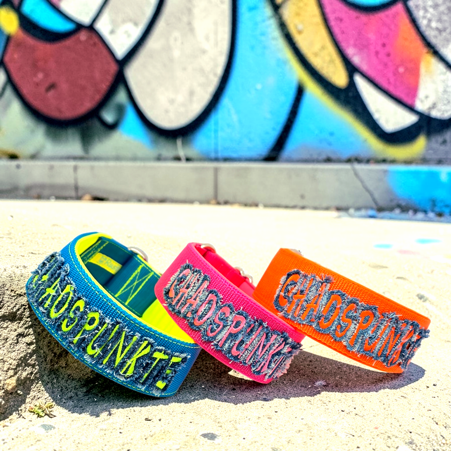 Klickverschluss Halsband im Grunge Look