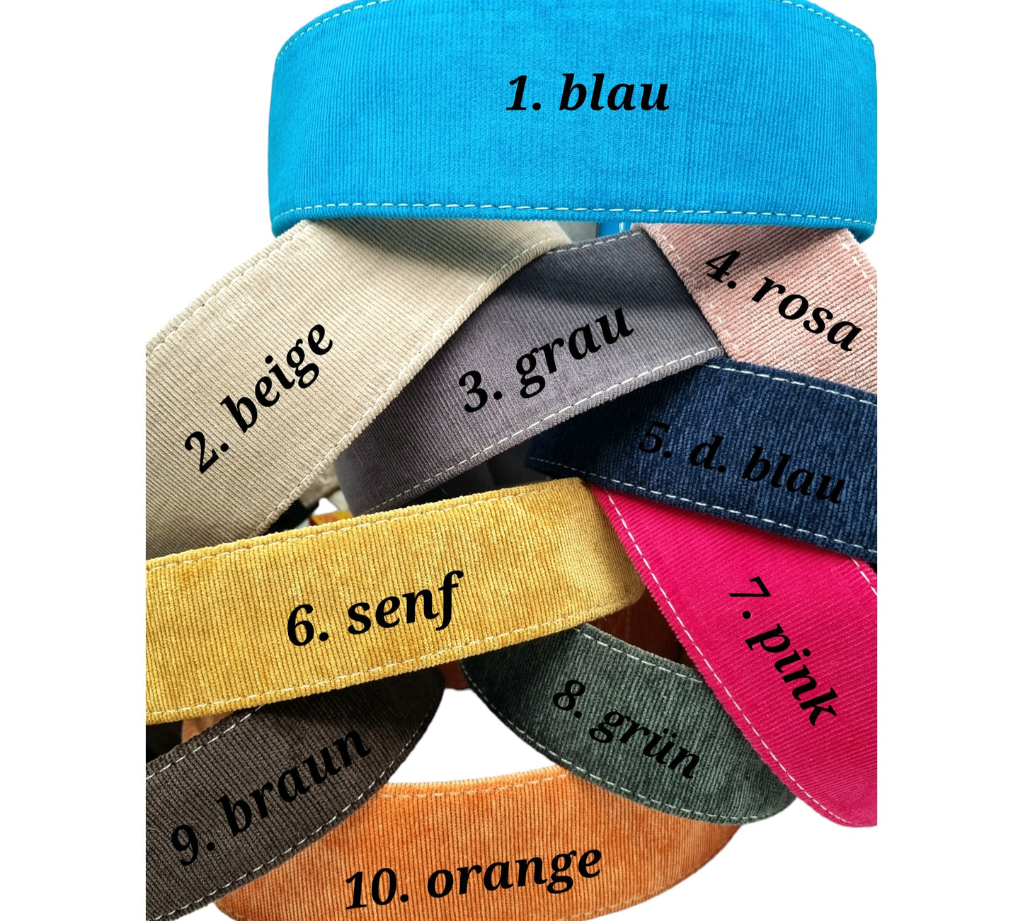 Cord Halsband unifarben