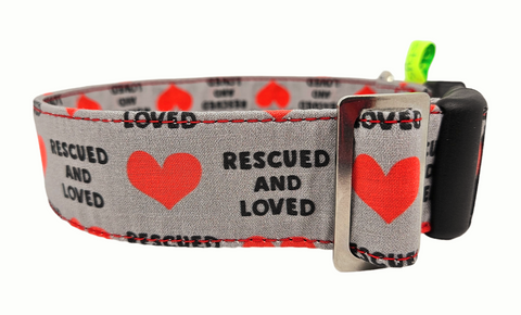 Klickverschluss Halsband Rescued and Love