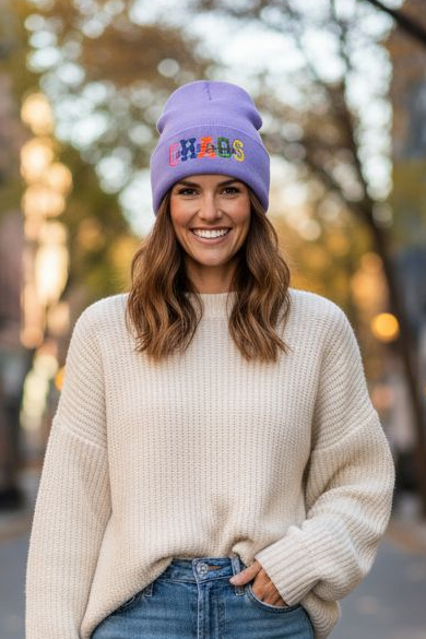 Beanie mit Statement