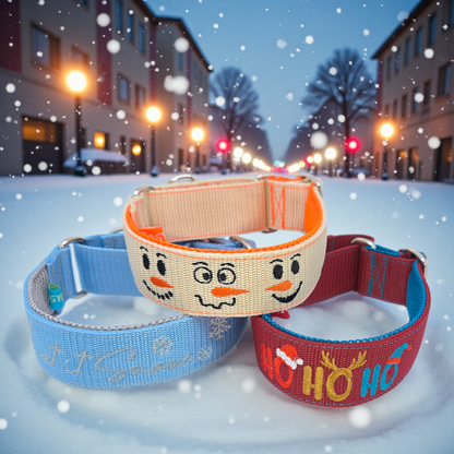 Click closure collars made of webbing