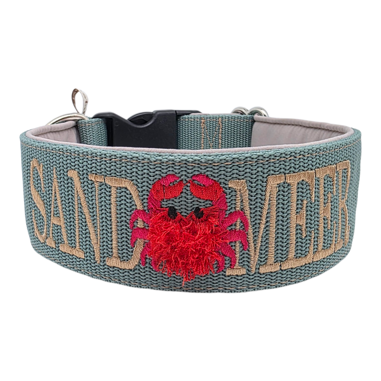Sale Sand & Meer Gurthalsband gepolstert, Klickverschluss, 5cm, Halsumfang ca. 44cm bis 49cm