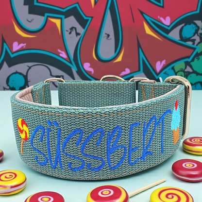 Click closure collars made of webbing