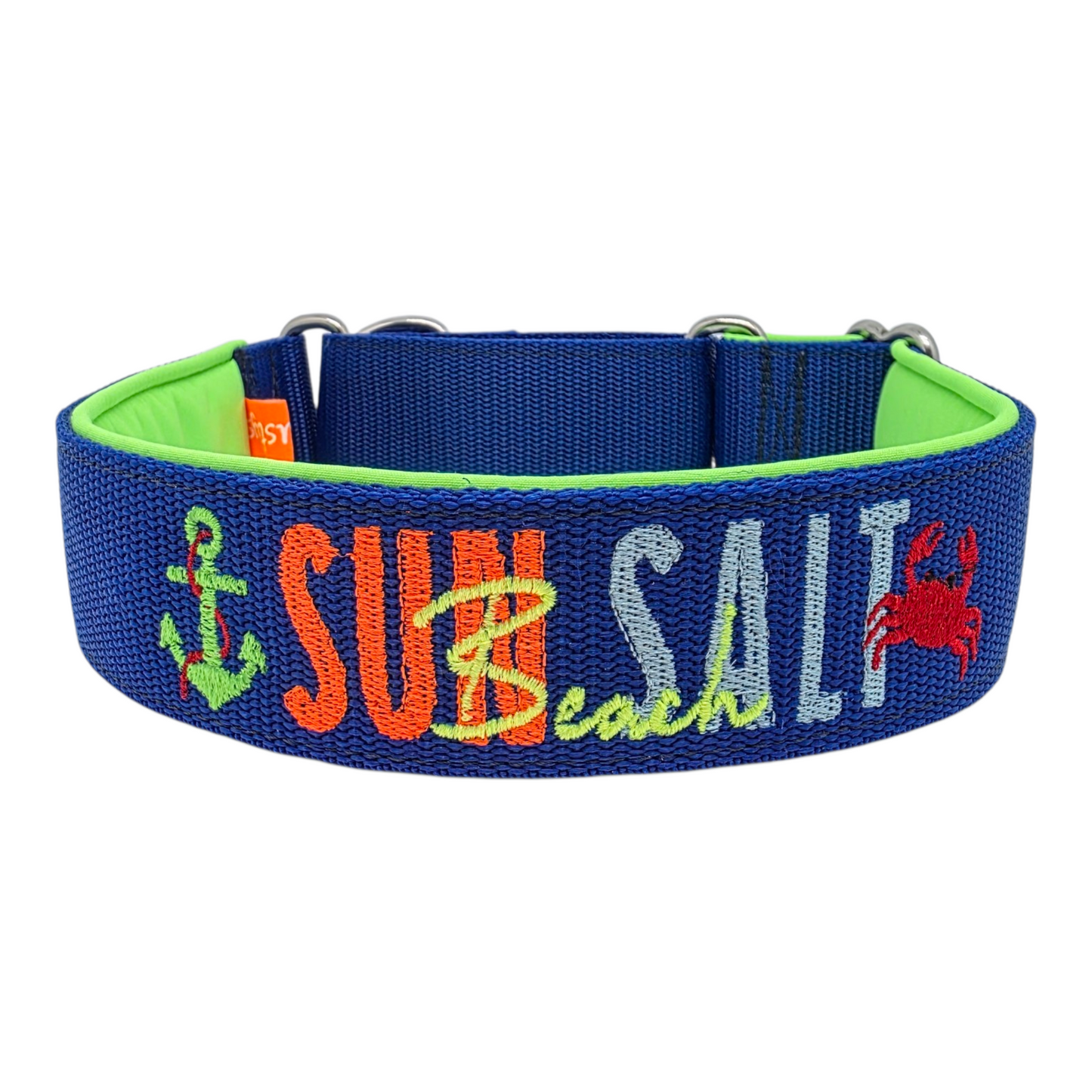 Sale Sun Salt Beach Gurthalsband gepolstert, Martingale, 4cm, Halsumfang ca. 49cm bis 55cm / Kopfumfang max. 58cm