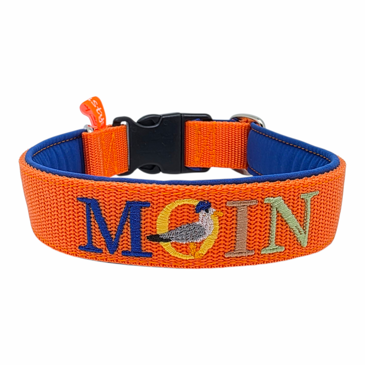 Sale MOIN Gurthalsband gepolstert, Klickverschluss, 3cm, Halsumfang ca. 39cm bis 43cm