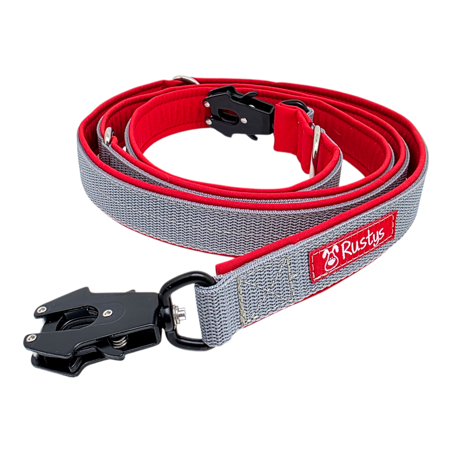 Leine Gurtband mit Softshell unterlegt