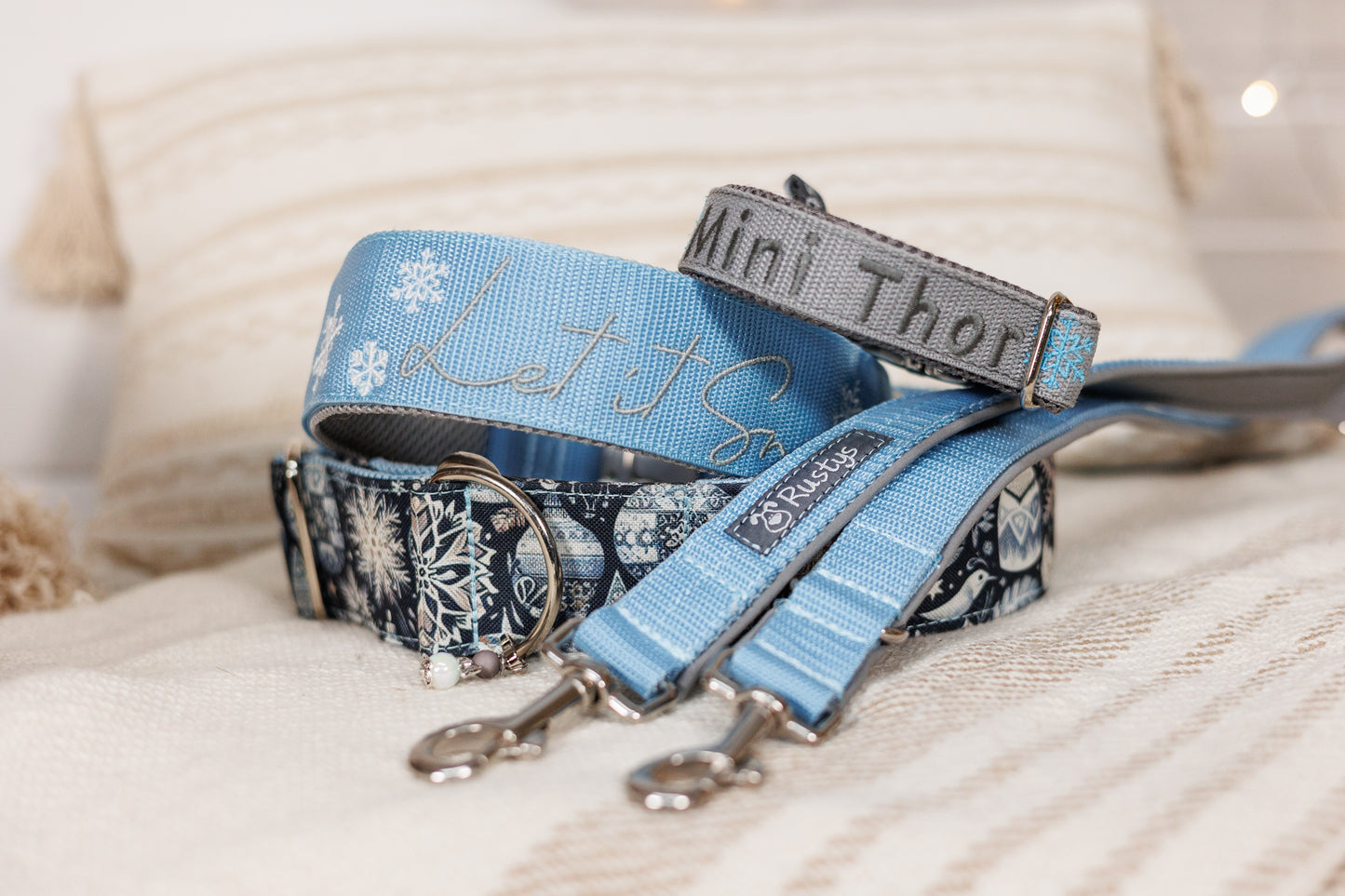 Leash webbing lined with softshell