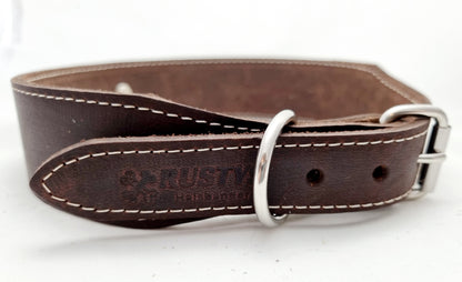 Fettleder Halsband mit Rollschnalle 4cm Breite