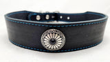 Fettleder Halsband mit Rollschnalle 5cm Breite