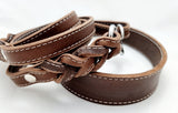 Fettleder Halsband mit Rollschnalle 5cm Breite