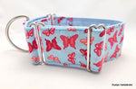 Halsband Butterfly himmelblau