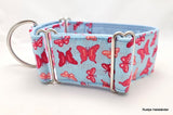 Halsband Butterfly himmelblau