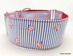 Halsband Maritim blau-rot-Seestern - Maritim