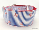 Halsband Maritim blau-rot-Seestern - Maritim