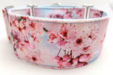 Halsband Kirschblüte hellblau-rosa
