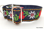 Halsband Alpenglück schwarz-rot