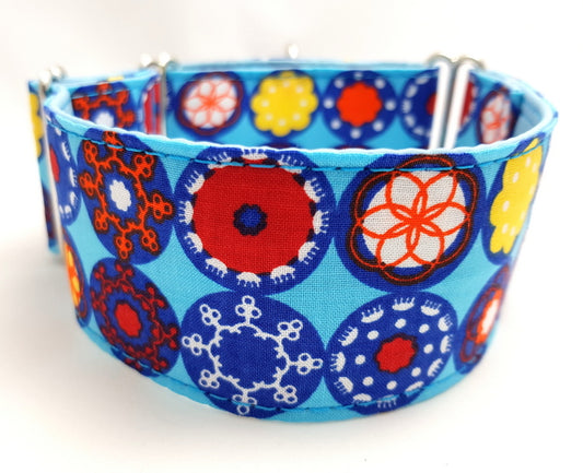 Halsband Ornamente blau - 18.