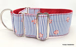 Halsband Maritim blau-rot-Seestern - Maritim