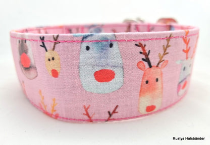 Halsband Rentier rosa - Weihnachten