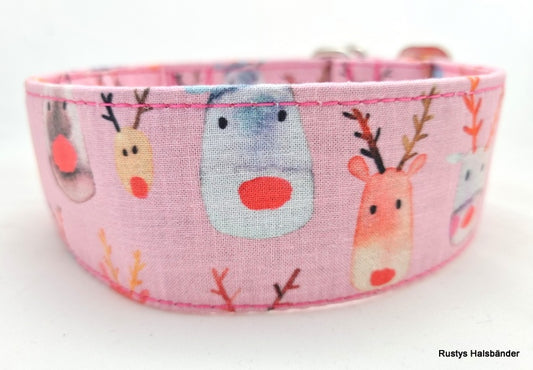 Halsband Rentier rosa - Weihnachten