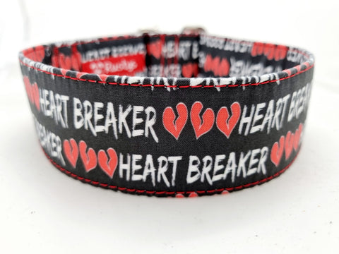 Halsband Heartbreaker schwarz-rot
