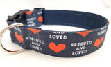 Klickverschluss Halsband Rescued and Love